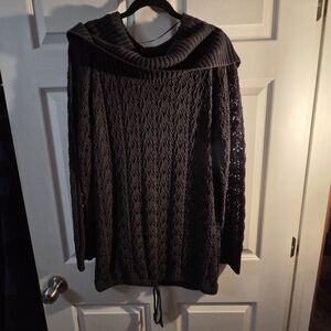 Women's Ruffhewn Black Knit Sweater 3x